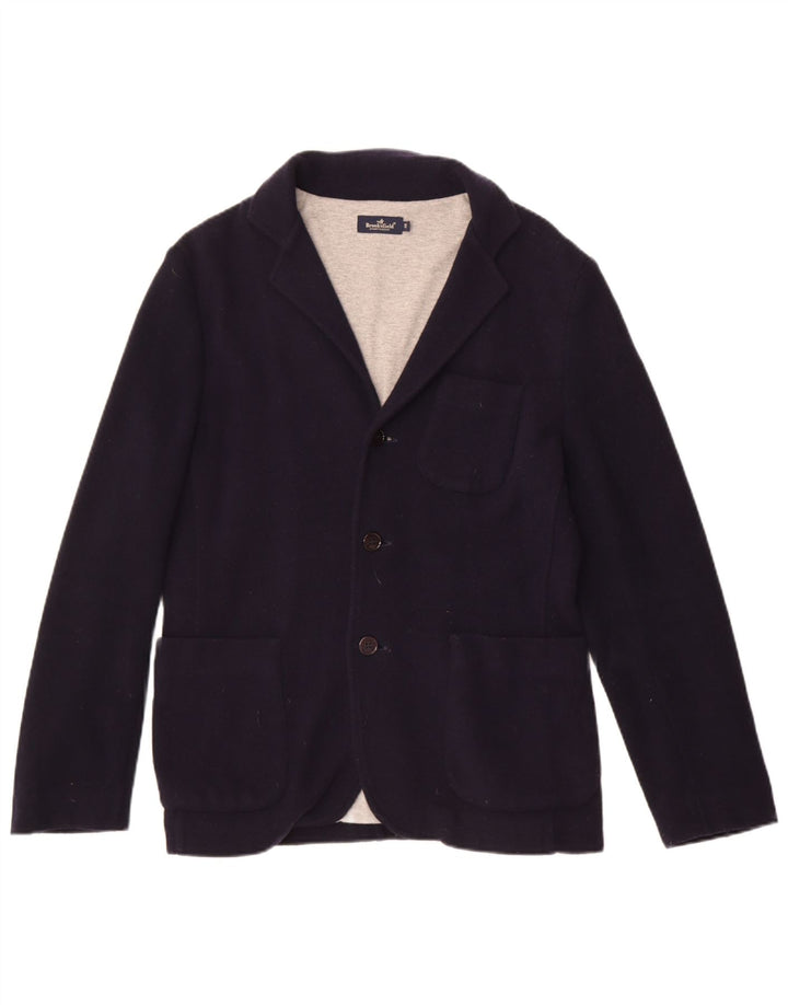 Brooksfield Chaqueta tipo blazer de punto con 3 botones para hombre IT 48 Azul marino mediano