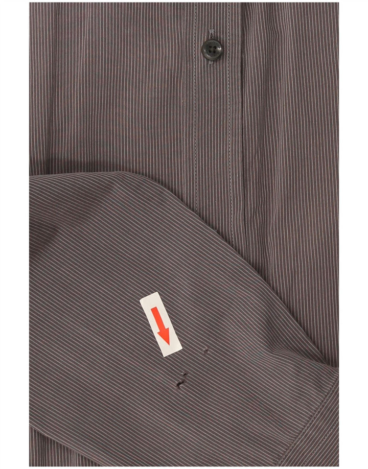 Camisa Calvin Klein Hombre Slim Fit Rayas Gris Medio