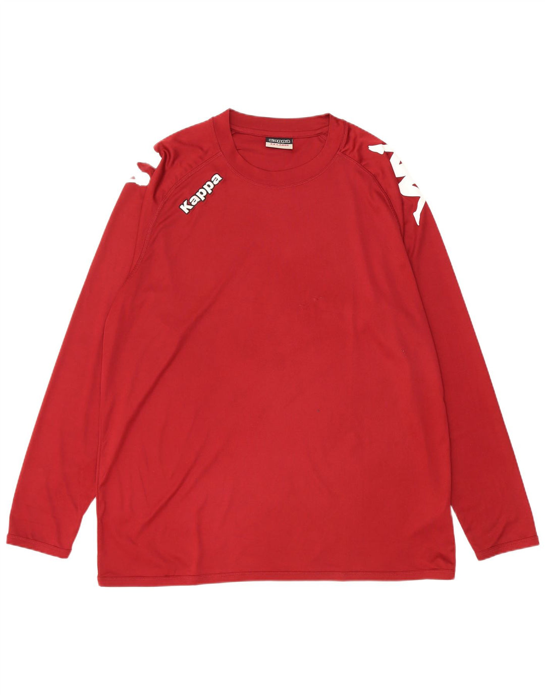 KAPPA Mens Graphic Top Manga Larga 2XL Granate Poliéster