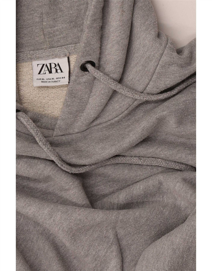 Zara Hombre Sudadera Con Capucha Jersey XL Gris