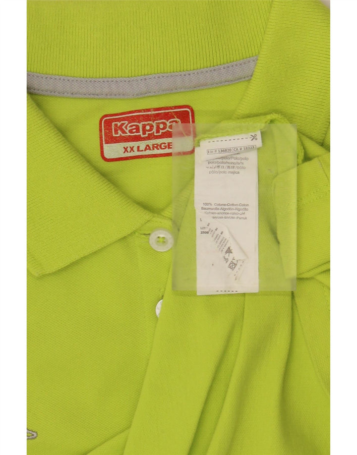 KAPPA Polo gráfico para mujer UK 20 2XL Algodón verde