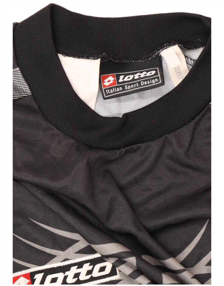 LOTTO Mens Juventus 2001-2002 Home Graphic Jersey Top Grande Negro Deportes