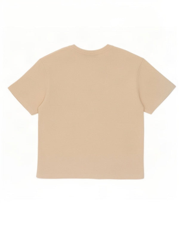 Zara Mujer Camiseta Top UK 10 Small Beige Viscosa