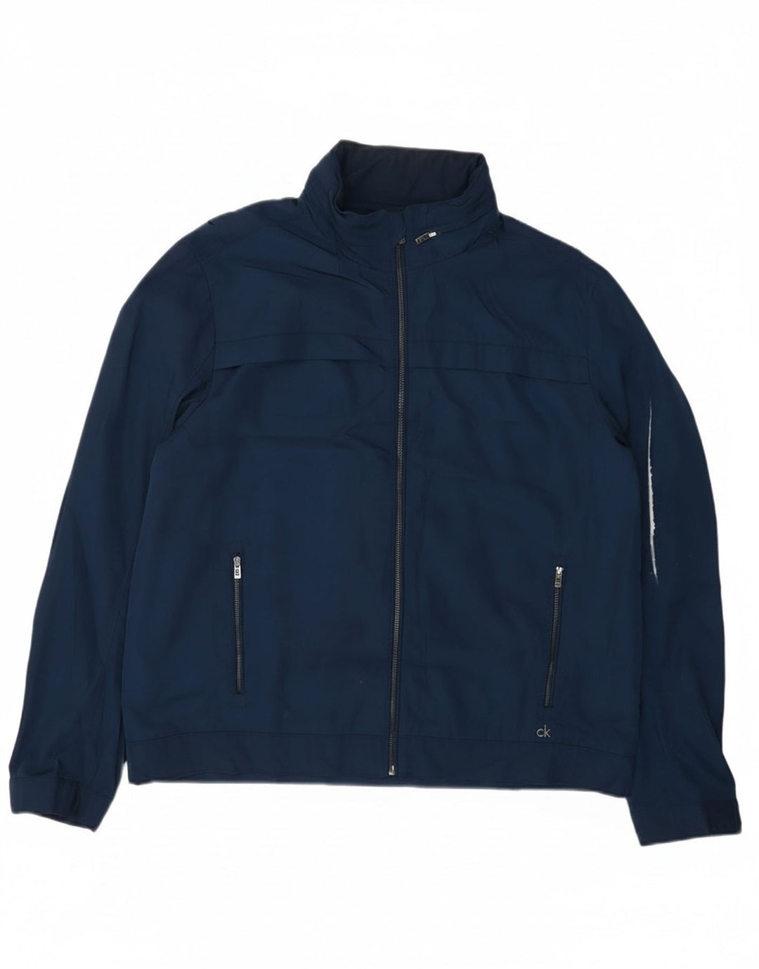 Calvin Klein Chaqueta Bomber para Hombre UK 42 XL Poliéster Azul Marino
