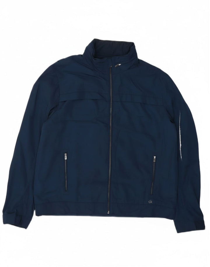 Calvin Klein Chaqueta Bomber para Hombre UK 42 XL Poliéster Azul Marino