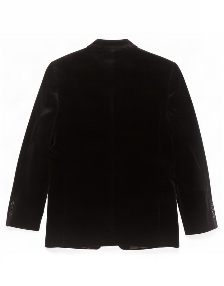 Zara Chaqueta Blazer De Terciopelo De 2 Botones para Hombre EU 50 Mediano Negro Algodón