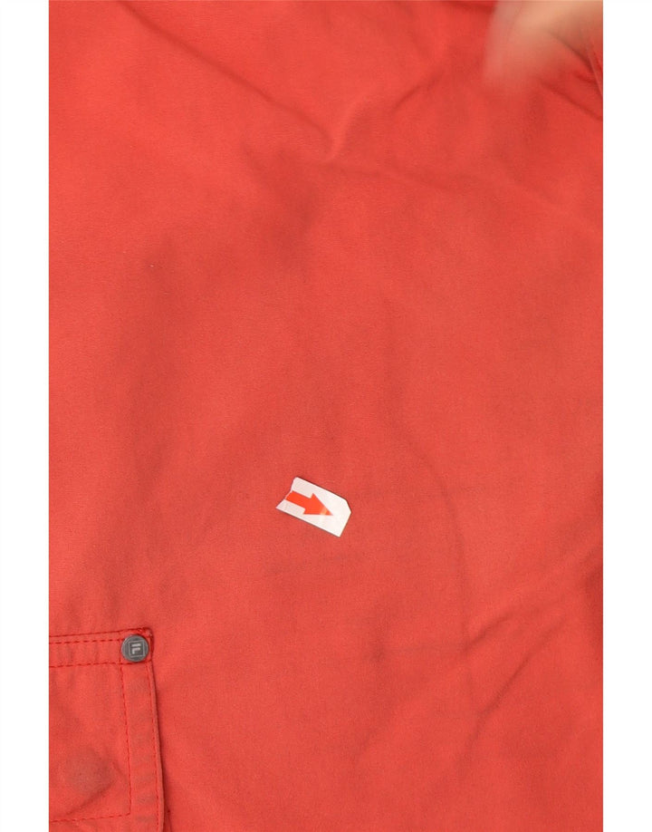 Fila Pantalones cortos cargo para hombre medianos W32 Rojo