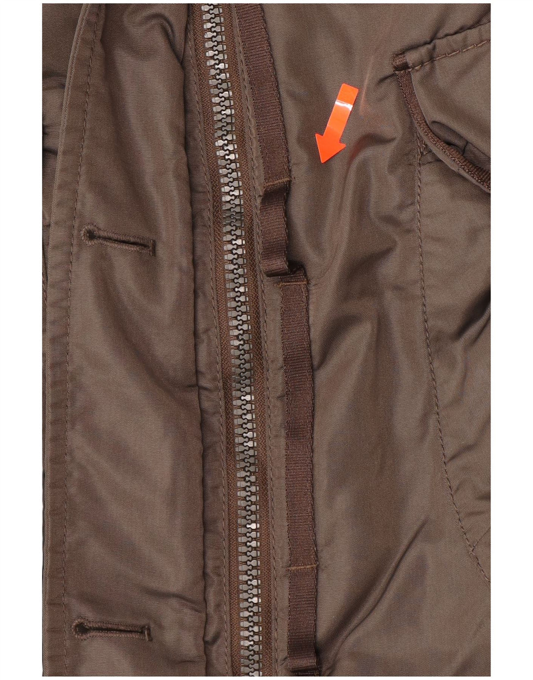 PEUTEREY Abrigo acolchado con capucha para mujer IT 40 Small Caqui Poliéster