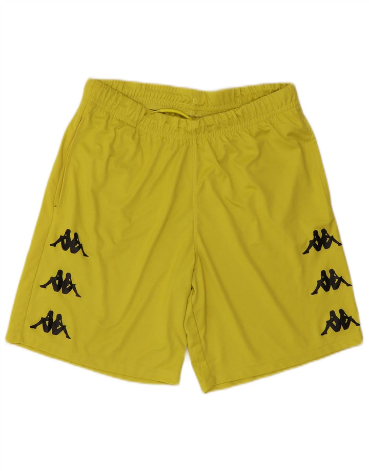 Kappa Mens Graphic Sport Shorts Grande Poliéster Amarillo