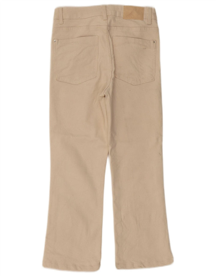 ZARA Vaqueros Rectos De Talle Alto Mujer EU 36 XS W26 L24 Algodón Beige
