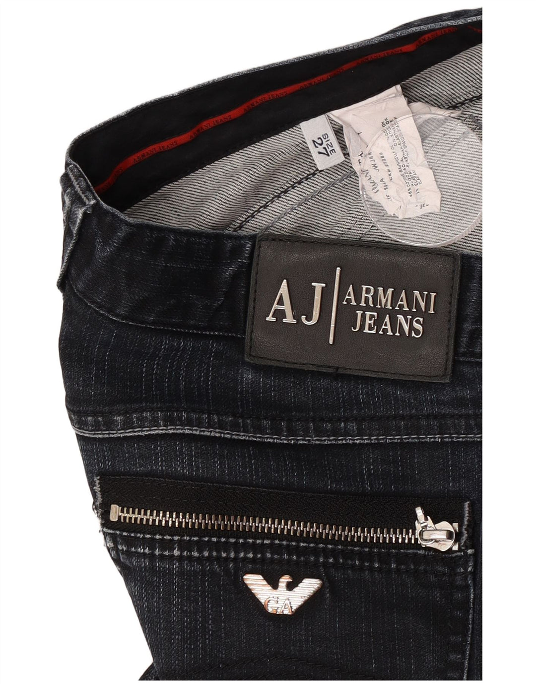 Jeans Armani Mujer Slim W27 L28 Algodón Azul Marino