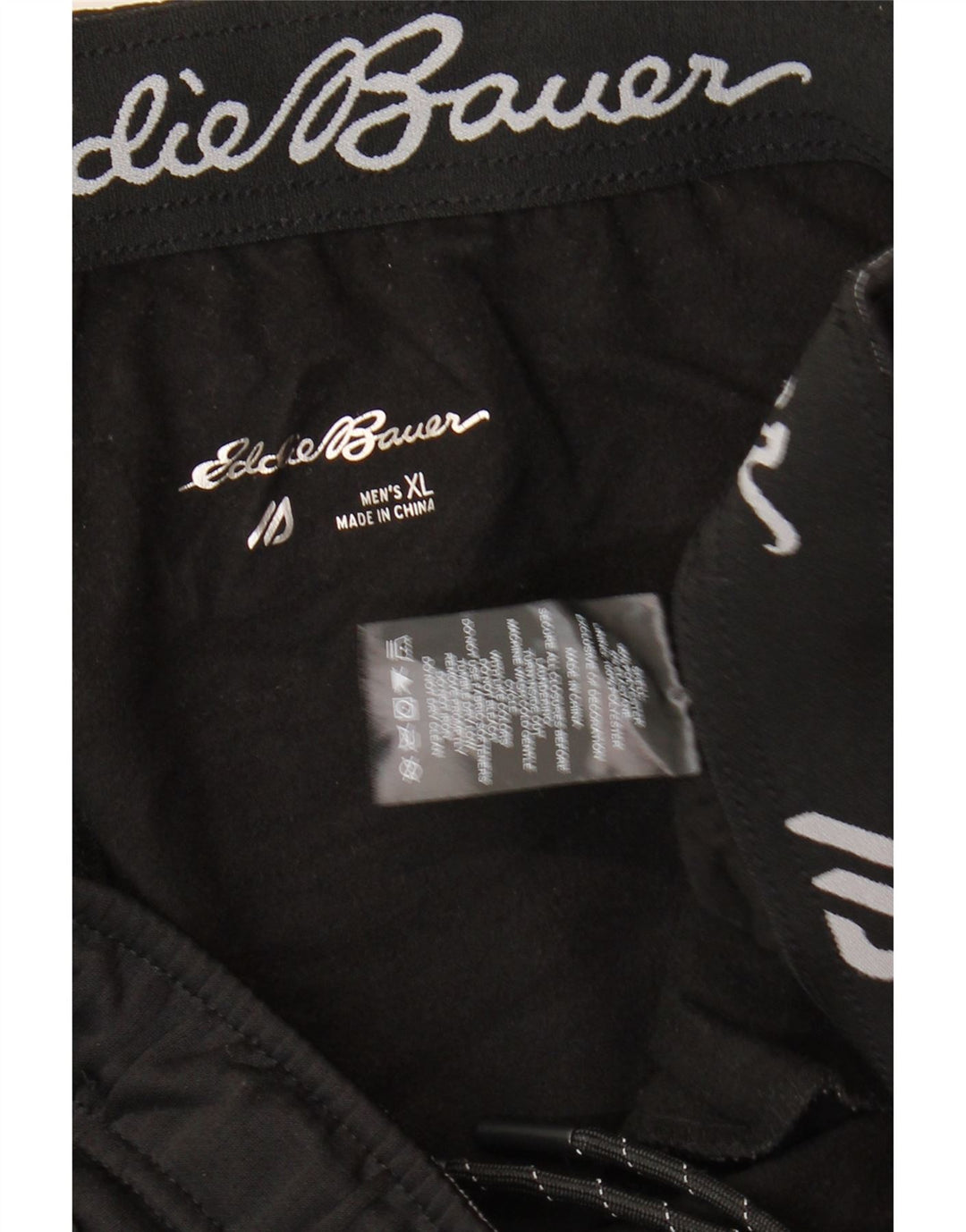 EDDIE BAUER Pantalón Chándal Hombre Joggers XL Negro Poliéster