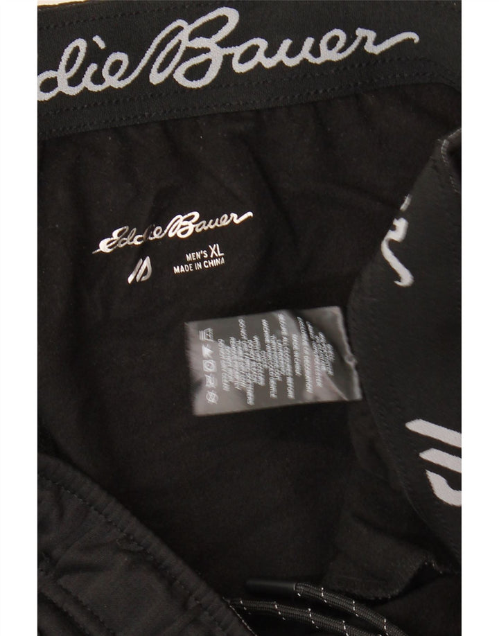 EDDIE BAUER Pantalón Chándal Hombre Joggers XL Negro Poliéster
