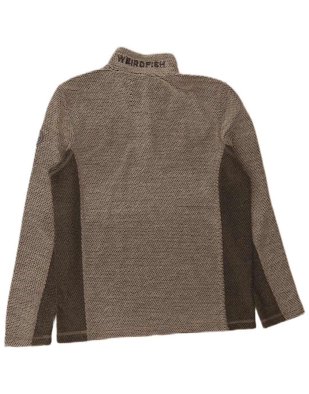 Weird Fish Hombre Sudadera Con Gráfico Y Cuello Con Cremallera Jersey Gris Medio Color Block