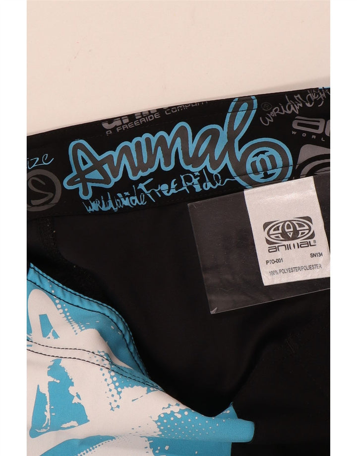 Shorts de baño con estampado animal para hombre Poliéster color block negro pequeño