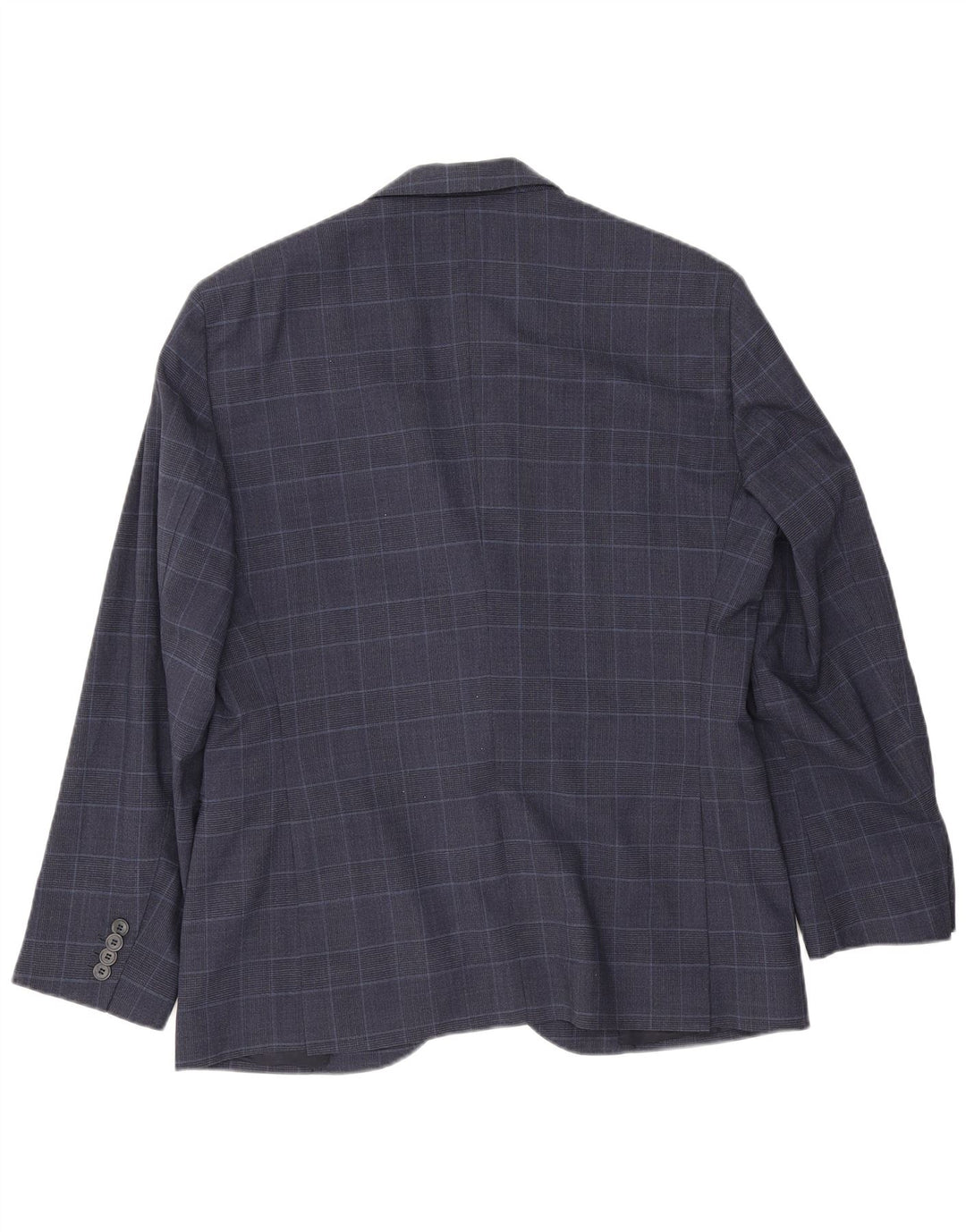 Massimo Dutti Chaqueta Blazer De 2 Botones Para Hombre EU 40 Mediana Lana A Cuadros Azul Marino