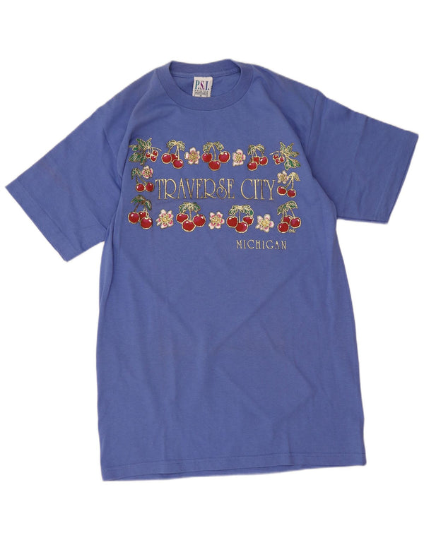 PSI. Sportswear Mujer Camiseta Gráfica Top UK 12 Medium Blue Novedad