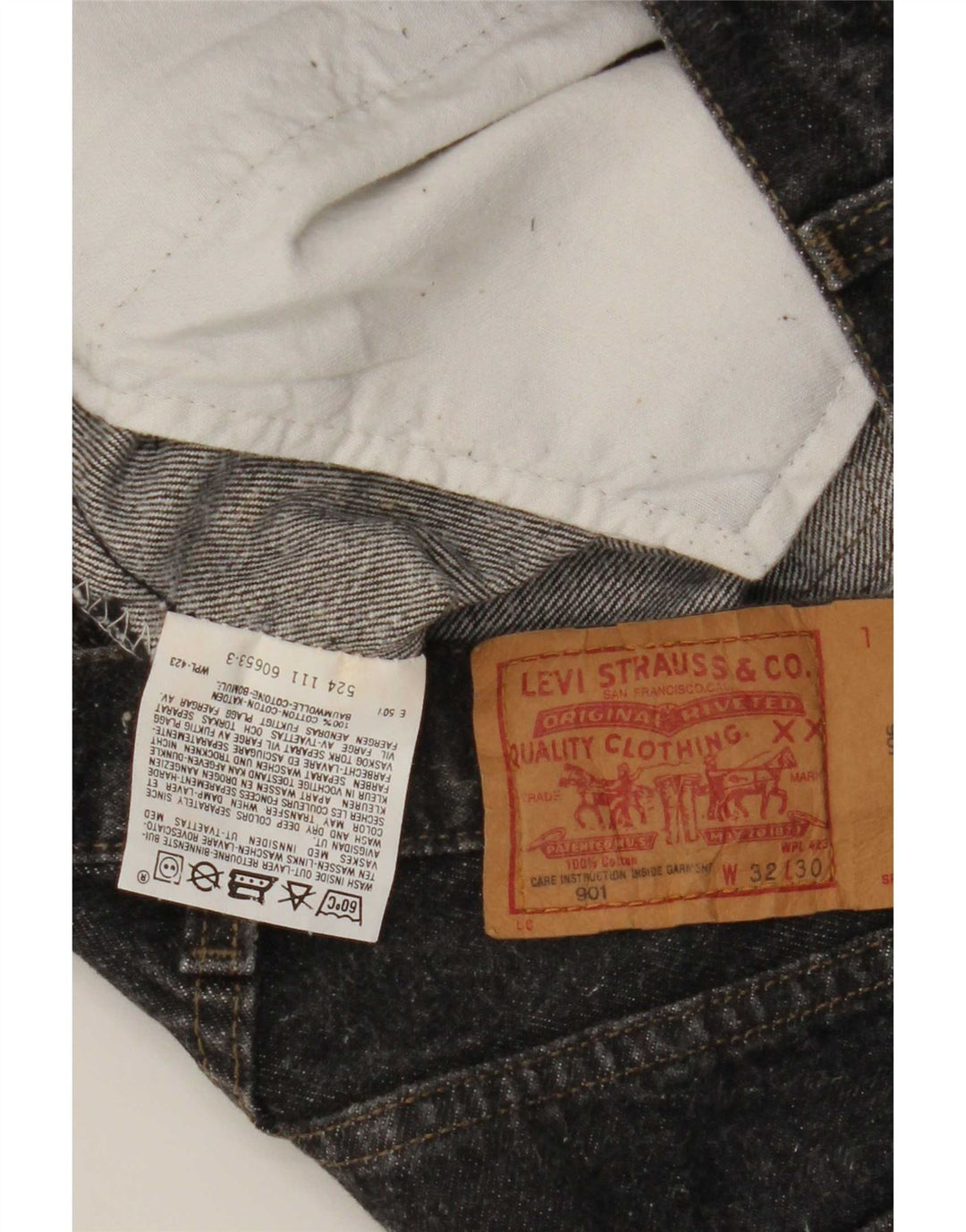 Vaqueros Levi's 901 Tapered para mujer W32 L30 Algodón gris