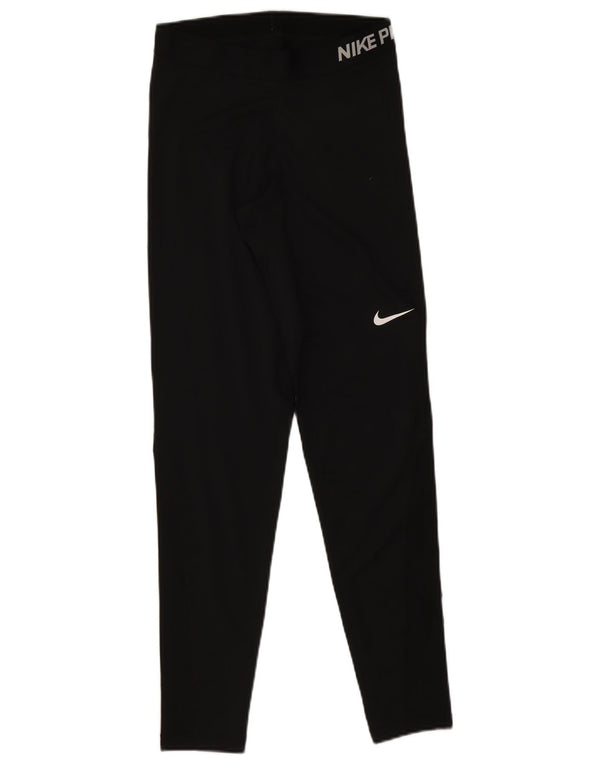 Nike Leggings gráficos Dri Fit para mujer UK 12 Mediano Negro Poliéster