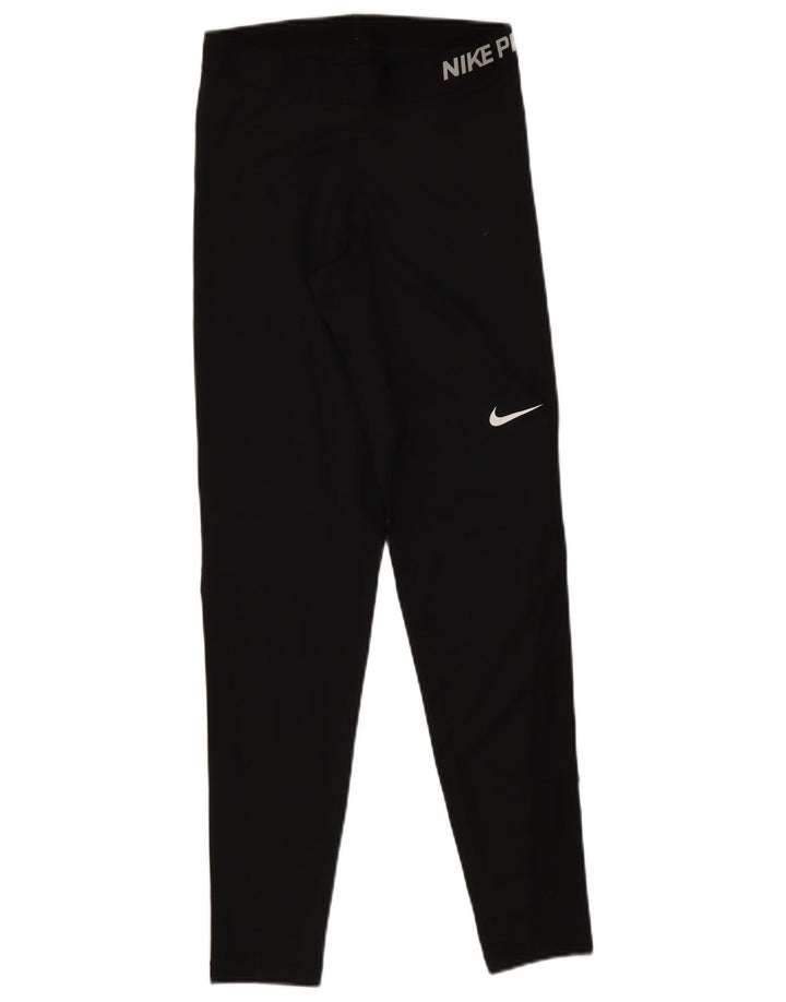 Nike Leggings gráficos Dri Fit para mujer UK 12 Mediano Negro Poliéster
