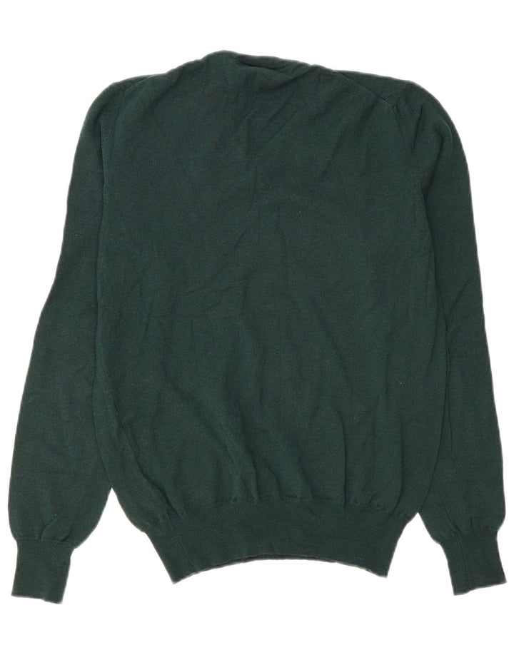 Fred Perry Hombre Jersey Con Cuello En V De Lana Verde Medio