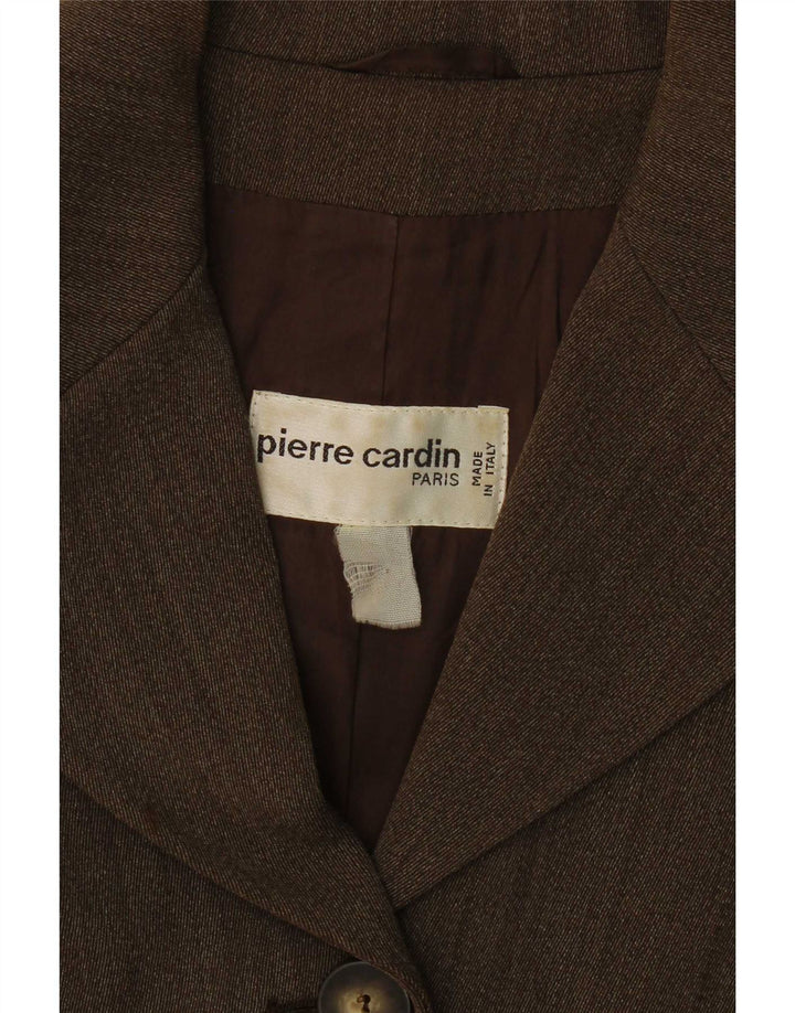 Pierre Cardin Chaqueta Blazer de 4 Botones para Mujer UK 44 Marrón Medio