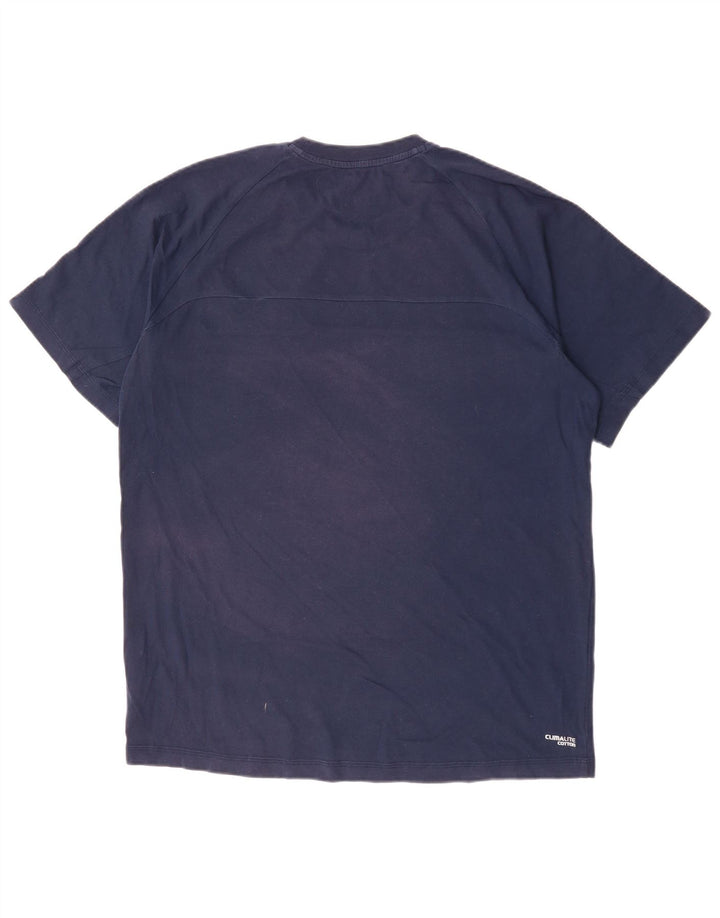 Adidas Hombre Climalite Graphic Camiseta Top XL Azul Marino Poliéster