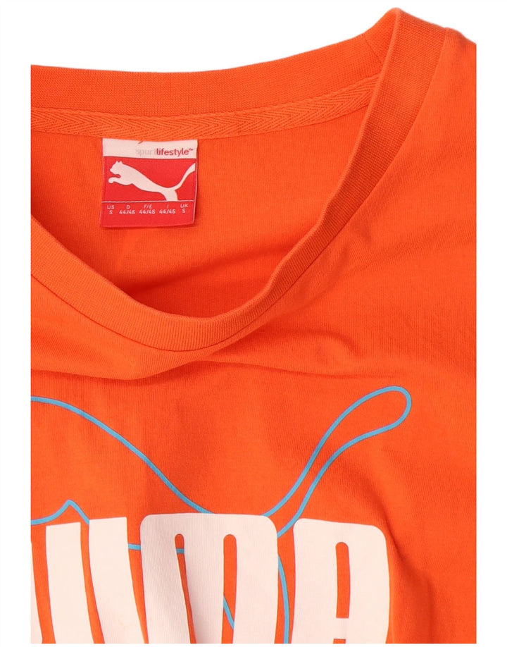 Puma - Camiseta gráfica para hombre, talla pequeña, color naranja