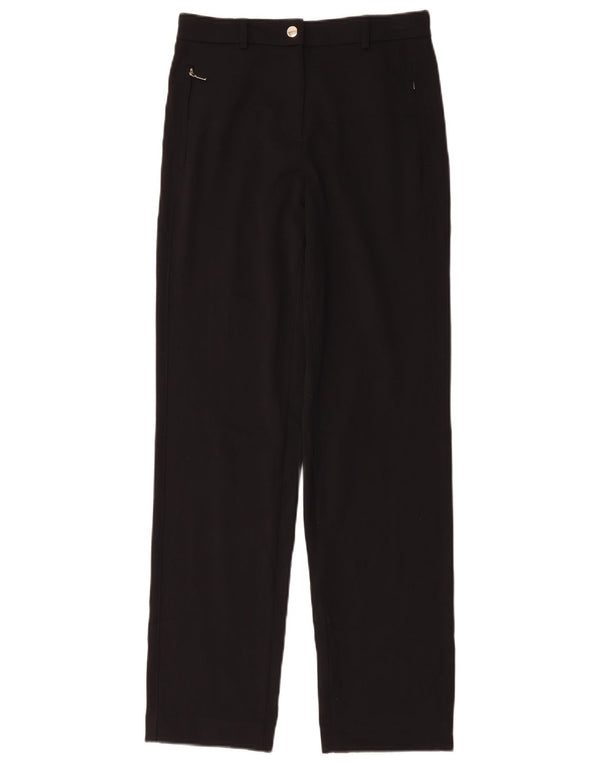 Marks & Spencer Pantalones Casuales Rectos para Mujer UK 8 Small W28 L31 Negro
