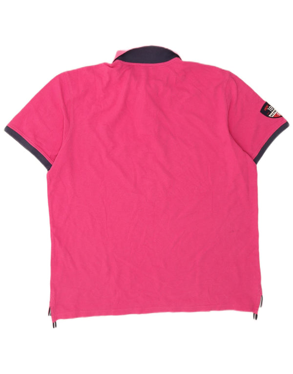 Asociación de Polo de EE. UU. Camisa para hombre 2XL Algodón color block rosa