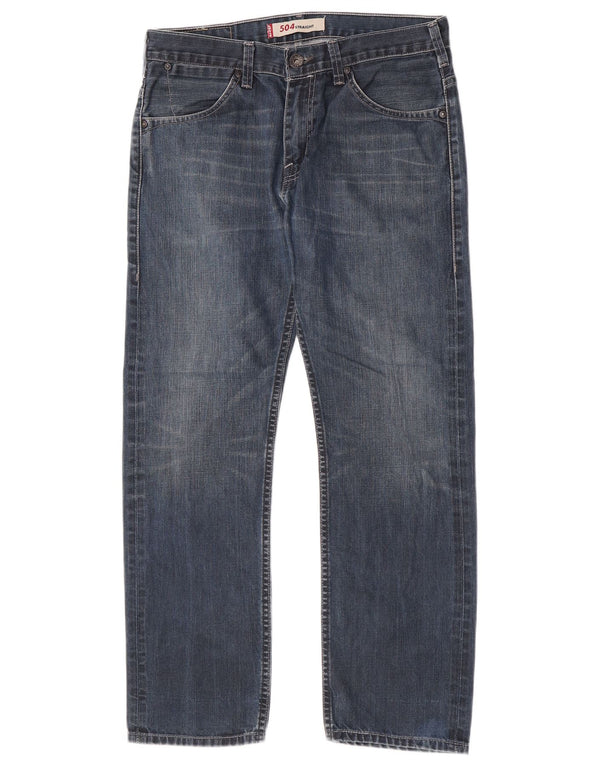 Levi's Hombre 504 Vaqueros Rectos W32 L27 Algodón Azul