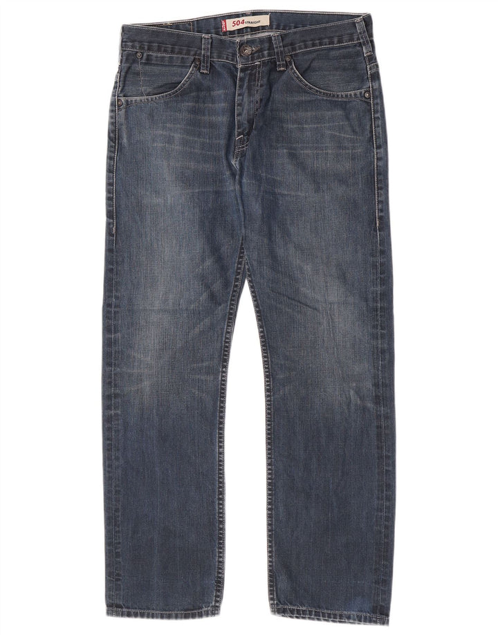 Levi's Hombre 504 Vaqueros Rectos W32 L27 Algodón Azul