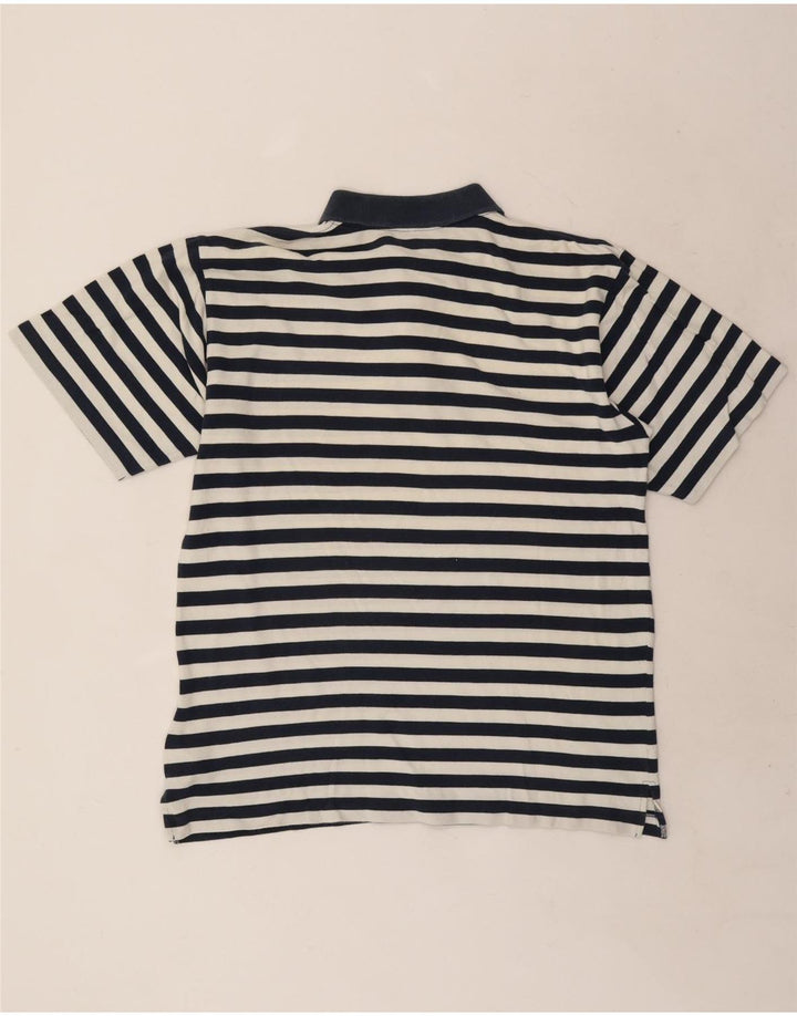 Champion Polo Para Hombre De Algodón A Rayas Azul Marino Medio