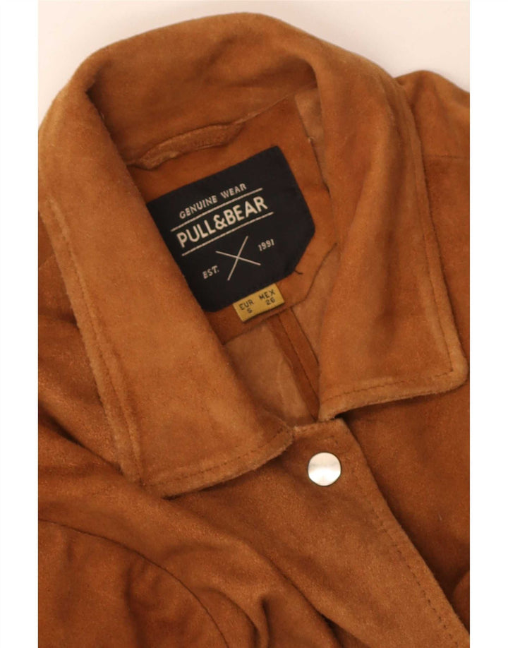 Pull & Bear Chaqueta de ante para mujer UK 10 Small Beige