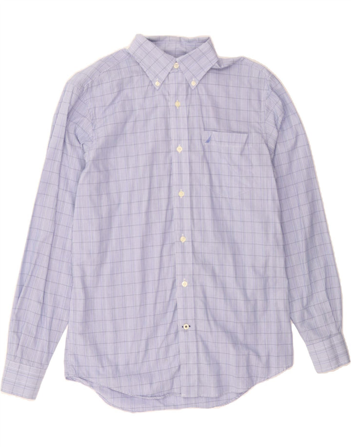 NAUTICA Mens Classic Fit Shirt Small Blue Check Cotton Vintage Nautica and Second-Hand Nautica from Messina Hembry 