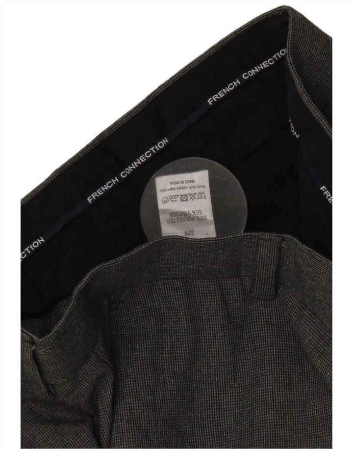 Pantalones de traje ajustados para hombre de French Connection W32 L30 Poliéster gris