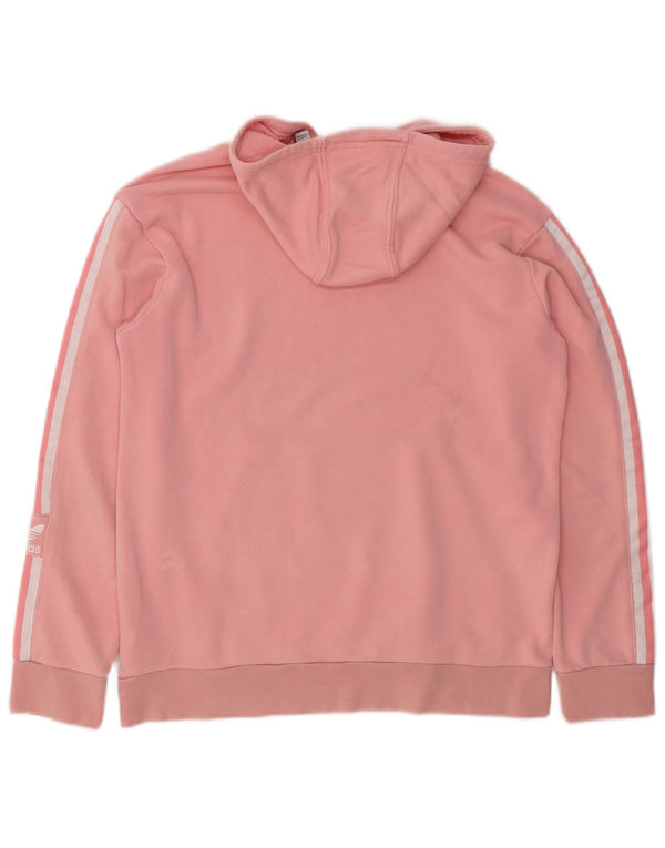 Adidas - Sudadera con capucha para niña, 12-13 años, algodón rosa