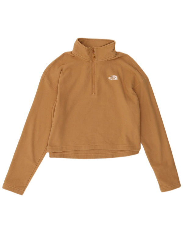 The North Face Jersey de forro polar con cuello y cremallera para mujer UK 40 XL Poliéster beige