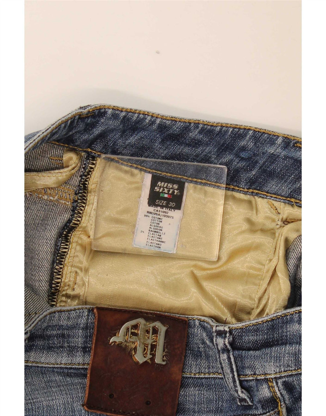 Miss Sixty Mujer Marvel Shorts Vaqueros W30 Algodón Azul Medio