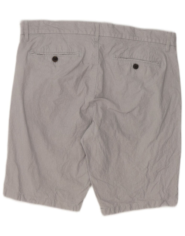 Marks & Spencer Pantalones cortos chinos para hombre W34 Algodón gris a rayas grandes