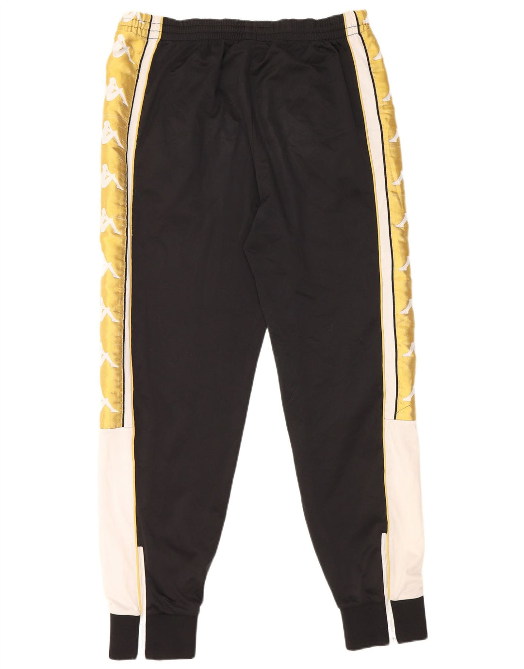 KAPPA Hombre Pantalones De Chándal Con Gráfico Joggers Large Black Colourblock