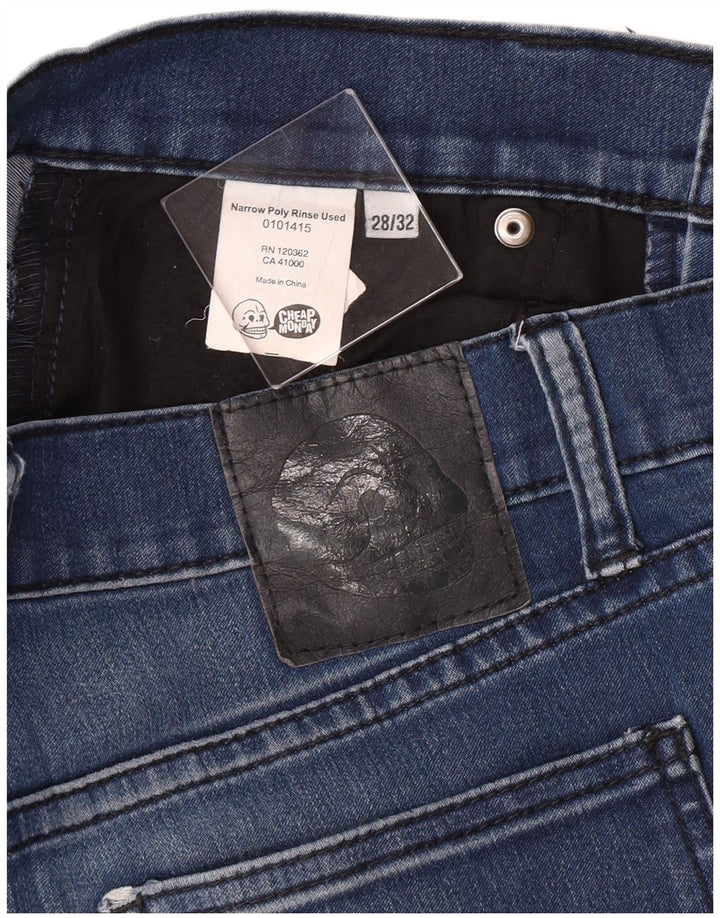 CHEAP MONDAY Vaqueros pitillo para mujer W28 L32 Algodón azul