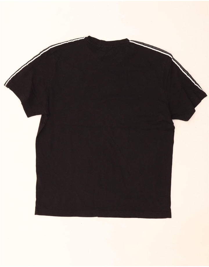 CHAMPION Camiseta gráfica para hombre Top grande de algodón negro