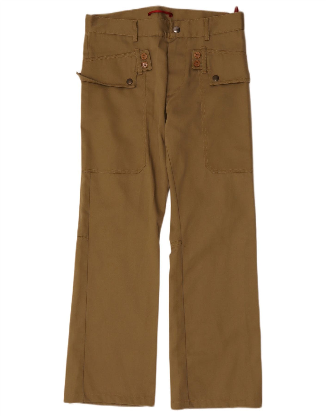 David Mayer Pantalones cargo con corte de bota para mujer IT 46 Large W31 L29 Caqui