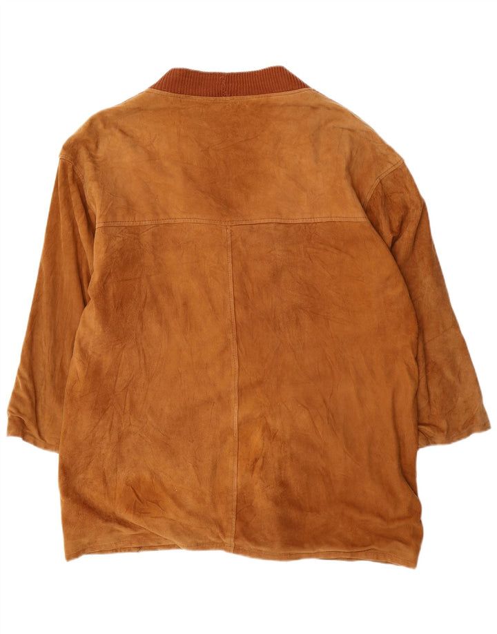 Vintage hombres ante chaqueta Reino Unido 40 marrón grande
