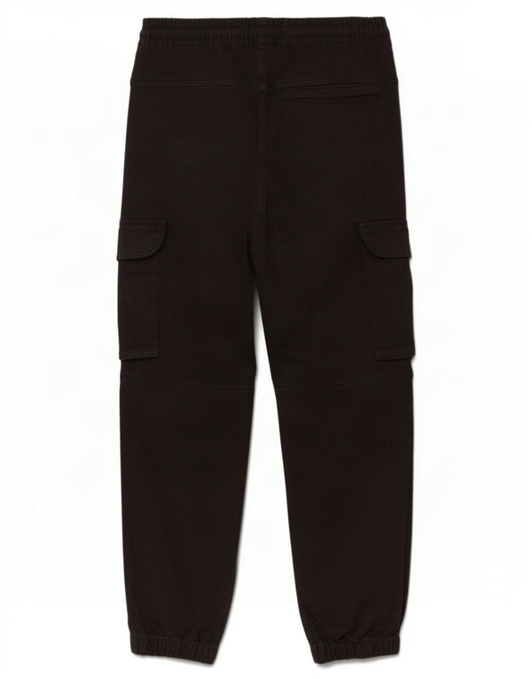 Zara Mens Joggers Cargo Trousers Small W30 L27 Black Cotton