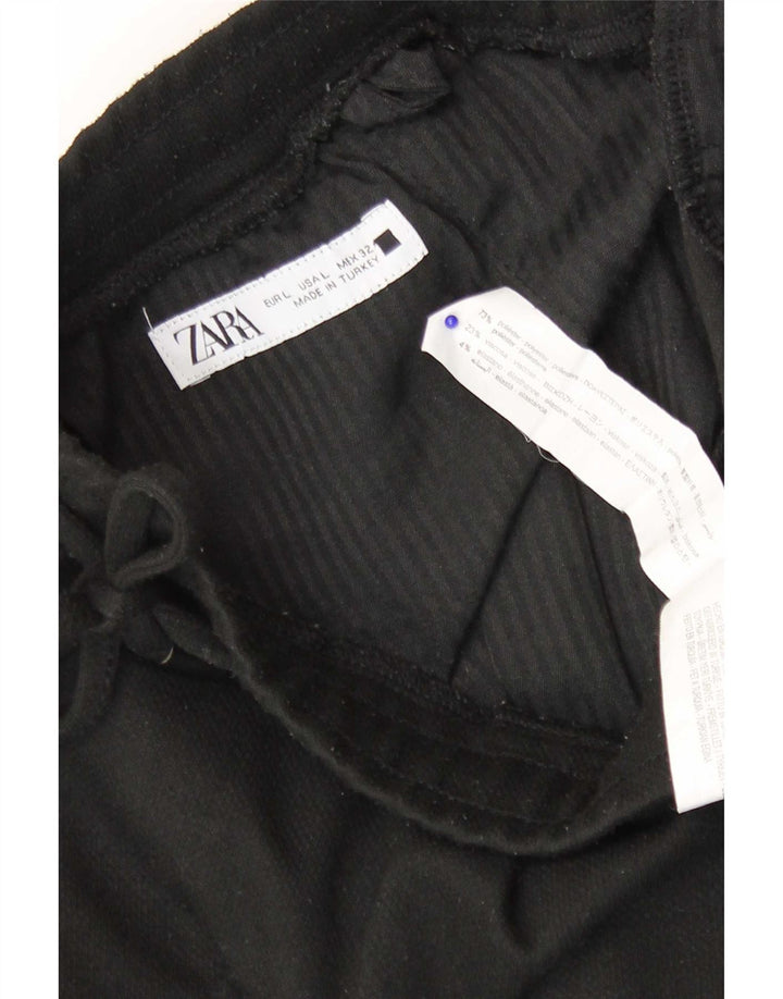 Zara Hombre Shorts Deportivos Grande Poliéster Negro