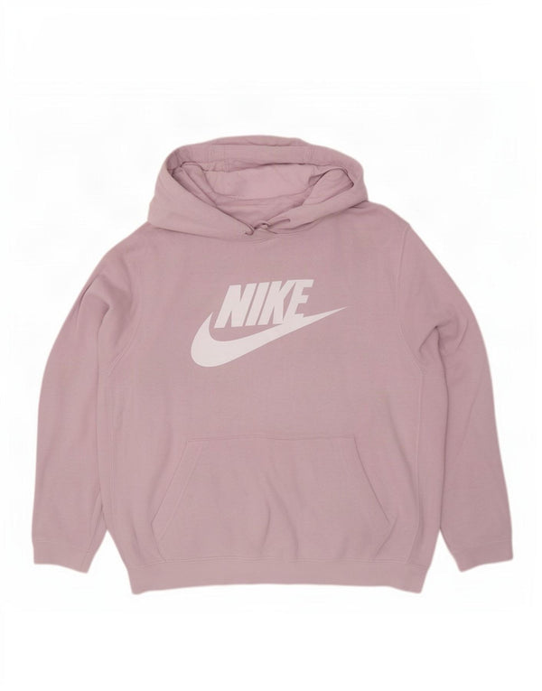 Nike - Sudadera con capucha para mujer, diseño gráfico, talla grande, algodón morado