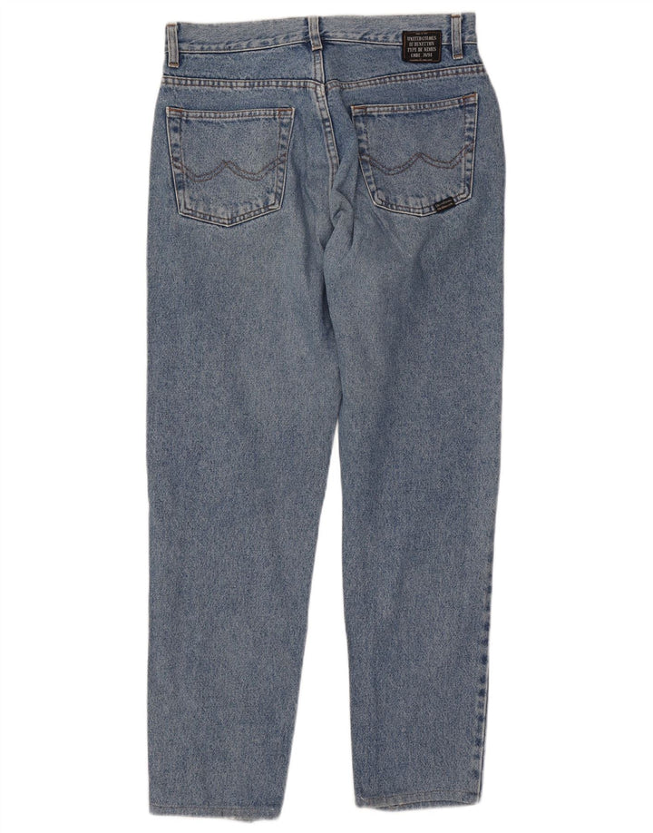 BENETTON Vaqueros cónicos de cintura alta para mujer IT 48 XL W32 L30 Algodón azul