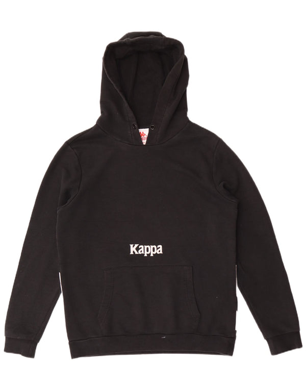 Kappa Hombre Sudadera Con Capucha Gráfica Jersey Grande De Algodón Negro